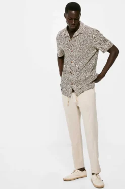 Camisa De Linho Estampada