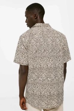 Camisa De Linho Estampada