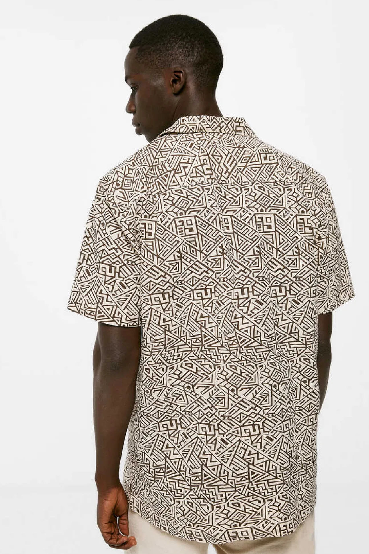 Camisa De Linho Estampada