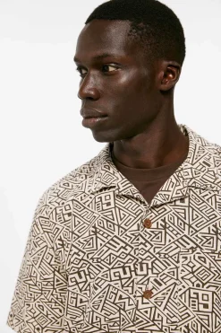 Camisa De Linho Estampada