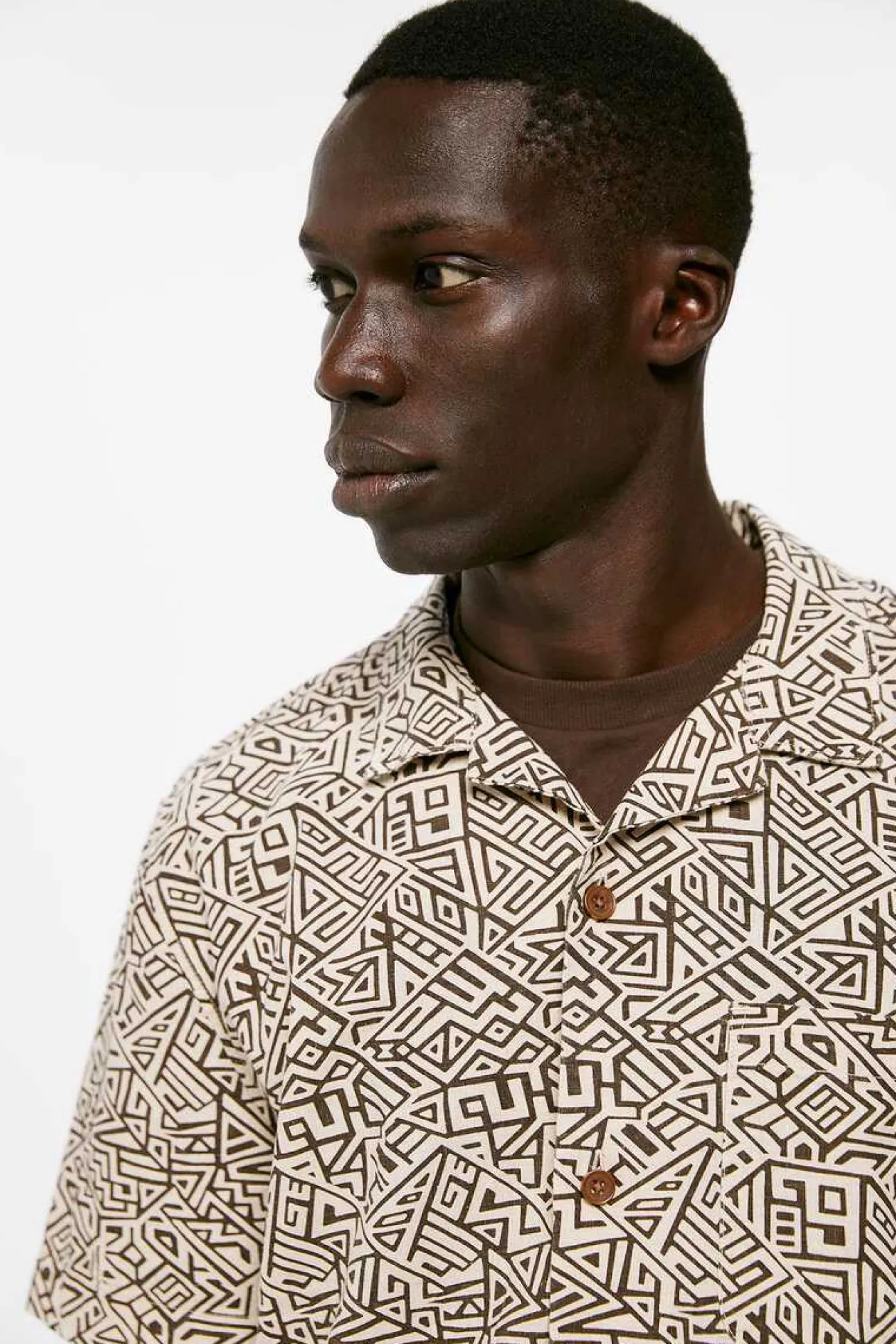 Camisa De Linho Estampada