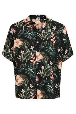 Camisa De Manga Curta Com Estampa Floral