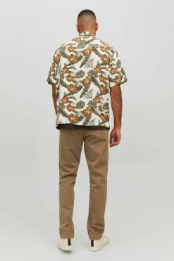 Camisa De Manga Curta Com Estampa Floral