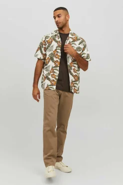 Camisa De Manga Curta Com Estampa Floral