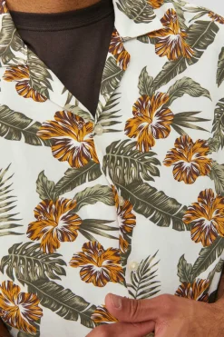Camisa De Manga Curta Com Estampa Floral