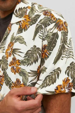 Camisa De Manga Curta Com Estampa Floral