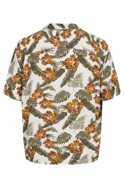 Camisa De Manga Curta Com Estampa Floral