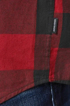 Camisa De Sarja Xadrez Loose Fit Plus