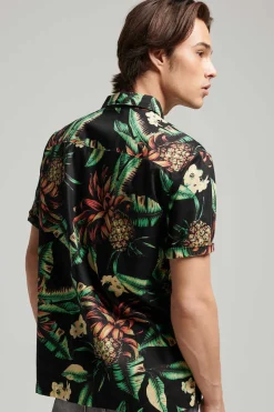 Camisa Havaiana De Manga Curta Vintage