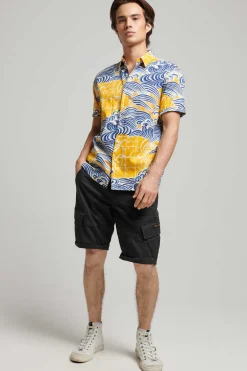 Camisa Havaiana De Manga Curta Vintage