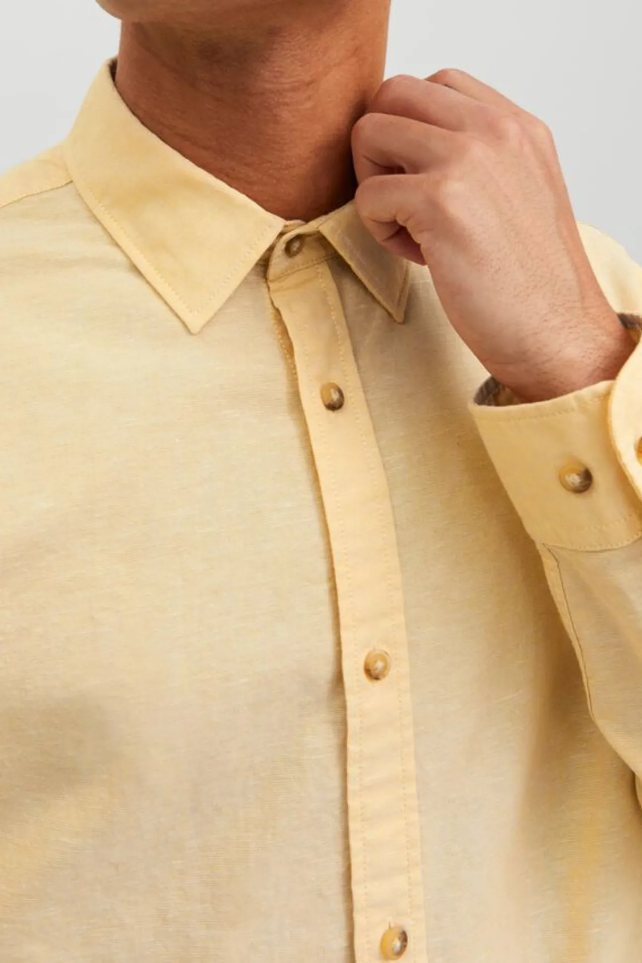 Camisa Linho De Manga Comprida