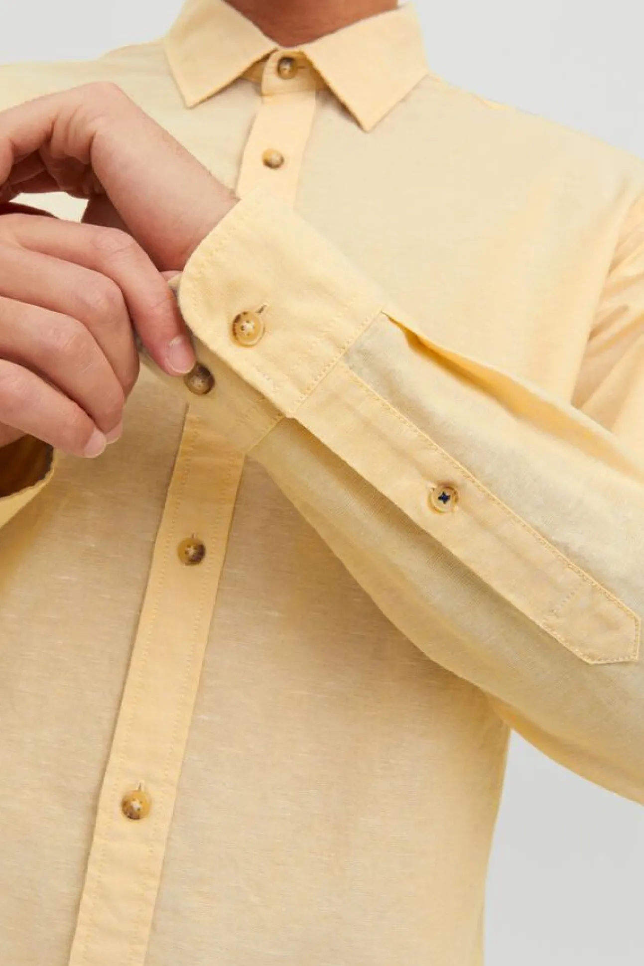 Camisa Linho De Manga Comprida