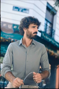 Camisa Malha Efeito Lavado