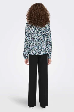 Camisa Manga Comprida Com Folho Baixo