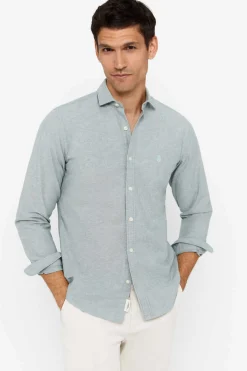 Camisa Oxford Liso Corte Slim