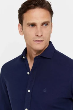 Camisa Oxford Liso Corte Slim