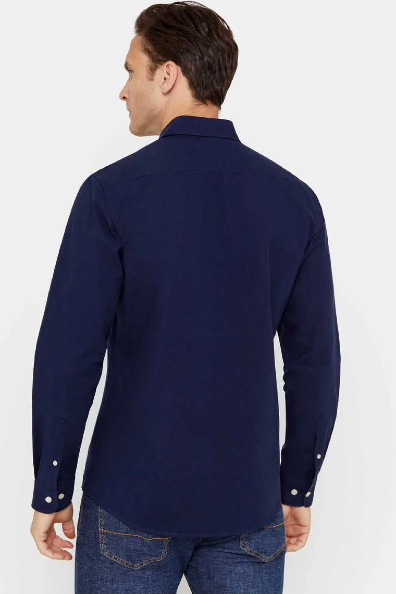 Camisa Oxford Liso Corte Slim