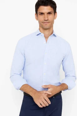 Camisa Oxford Liso Corte Slim