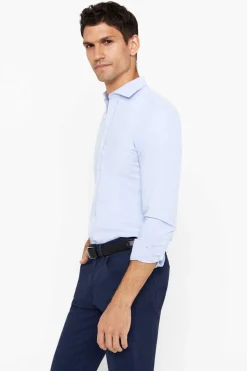 Camisa Oxford Liso Corte Slim