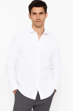 Camisa Oxford Liso Corte Slim