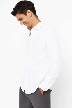 Camisa Oxford Liso Corte Slim