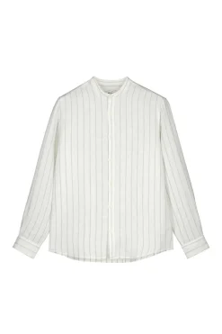 Camisa Polo Riscas Linho Algodao