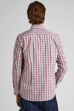 Camisa Popelina Quadrados Fit Slim
