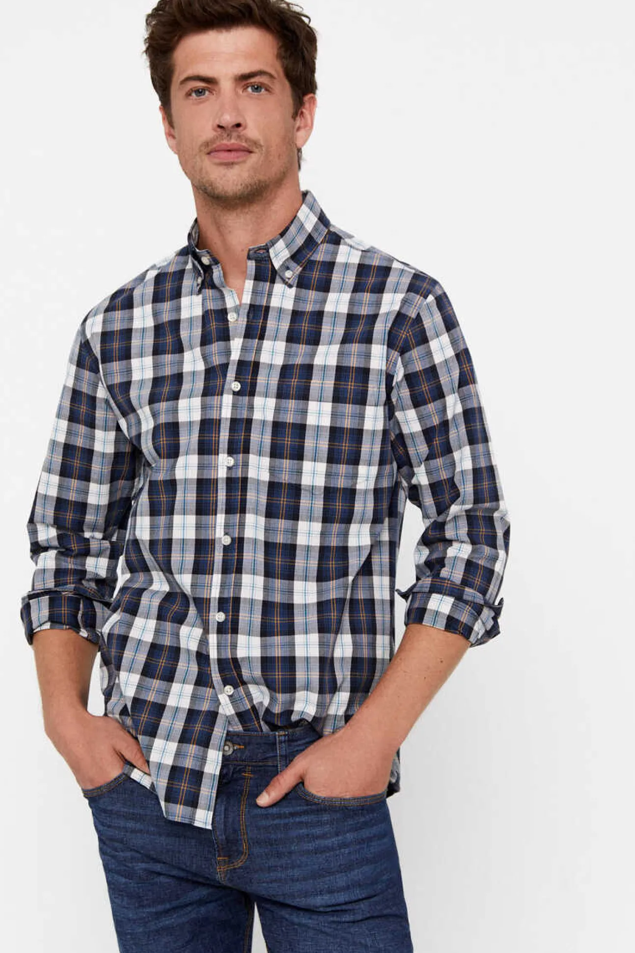 Camisa Quadrados Facil De Engomar