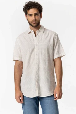 Camisa Regular Fit Estrutura Dobby As Riscas