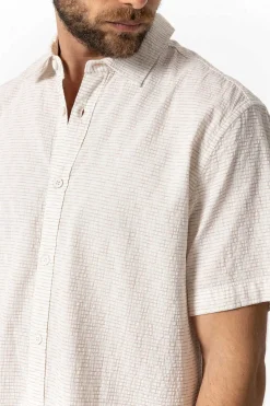 Camisa Regular Fit Estrutura Dobby As Riscas