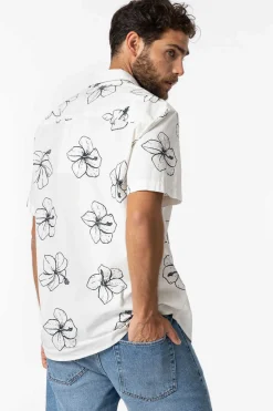 Camisa Regular Fit Popelina Estampada