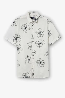 Camisa Regular Fit Popelina Estampada