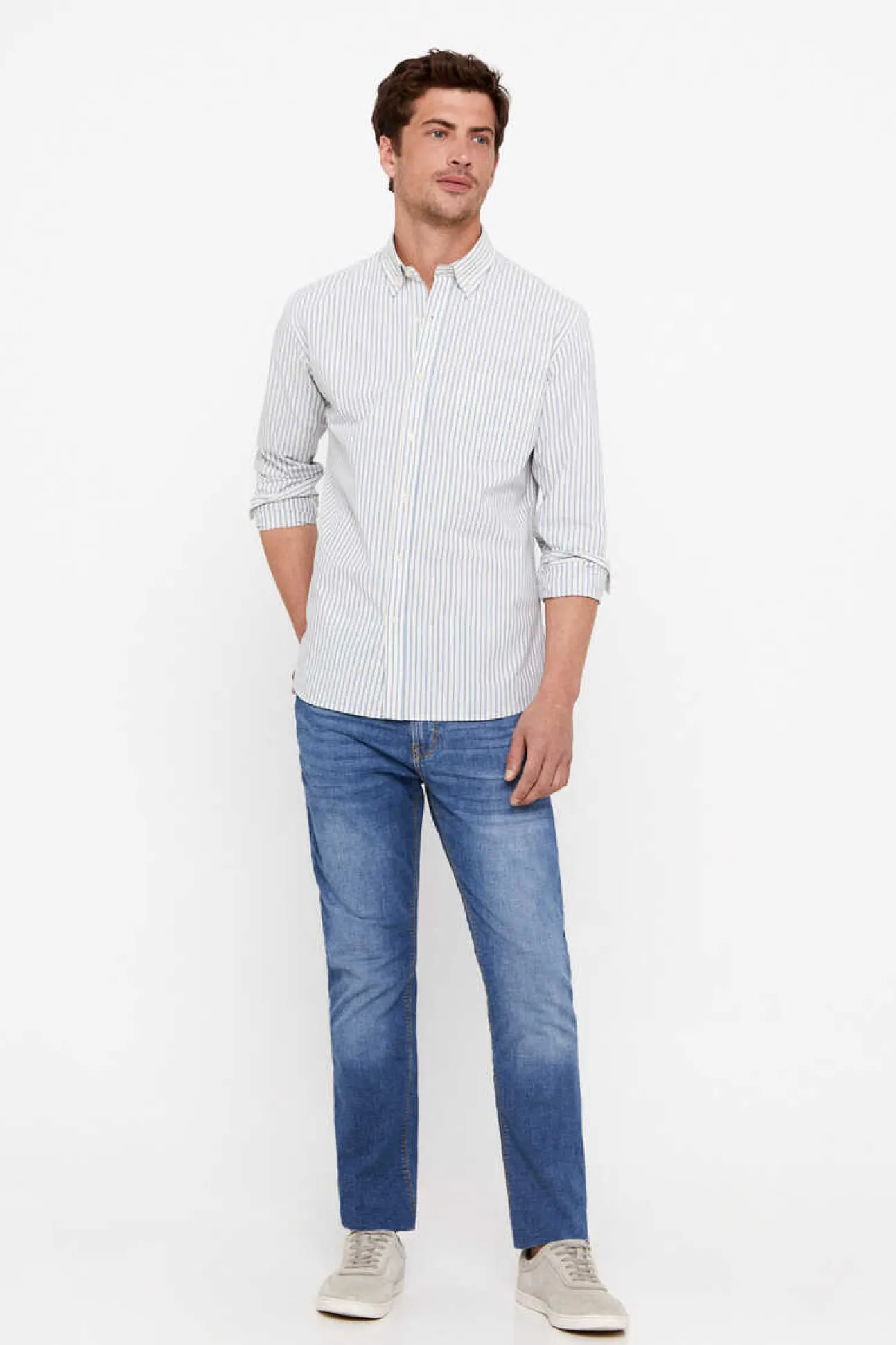 Camisa Riscas Facil De Engomar