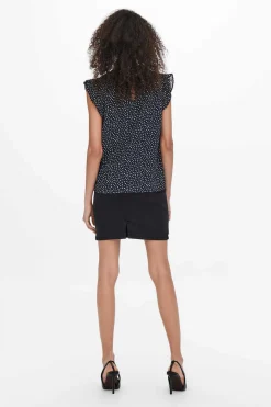 Camisa Sem Mangas Com Gola Redonda