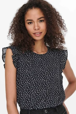 Camisa Sem Mangas Com Gola Redonda