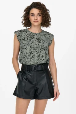 Camisa Sem Mangas Com Gola Redonda