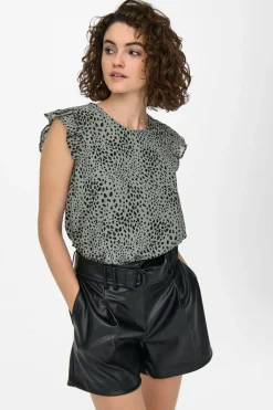 Camisa Sem Mangas Com Gola Redonda