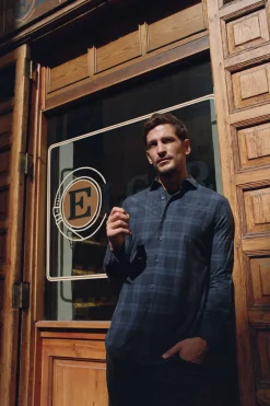 Camisa Xadrez Lavada Slim Fit