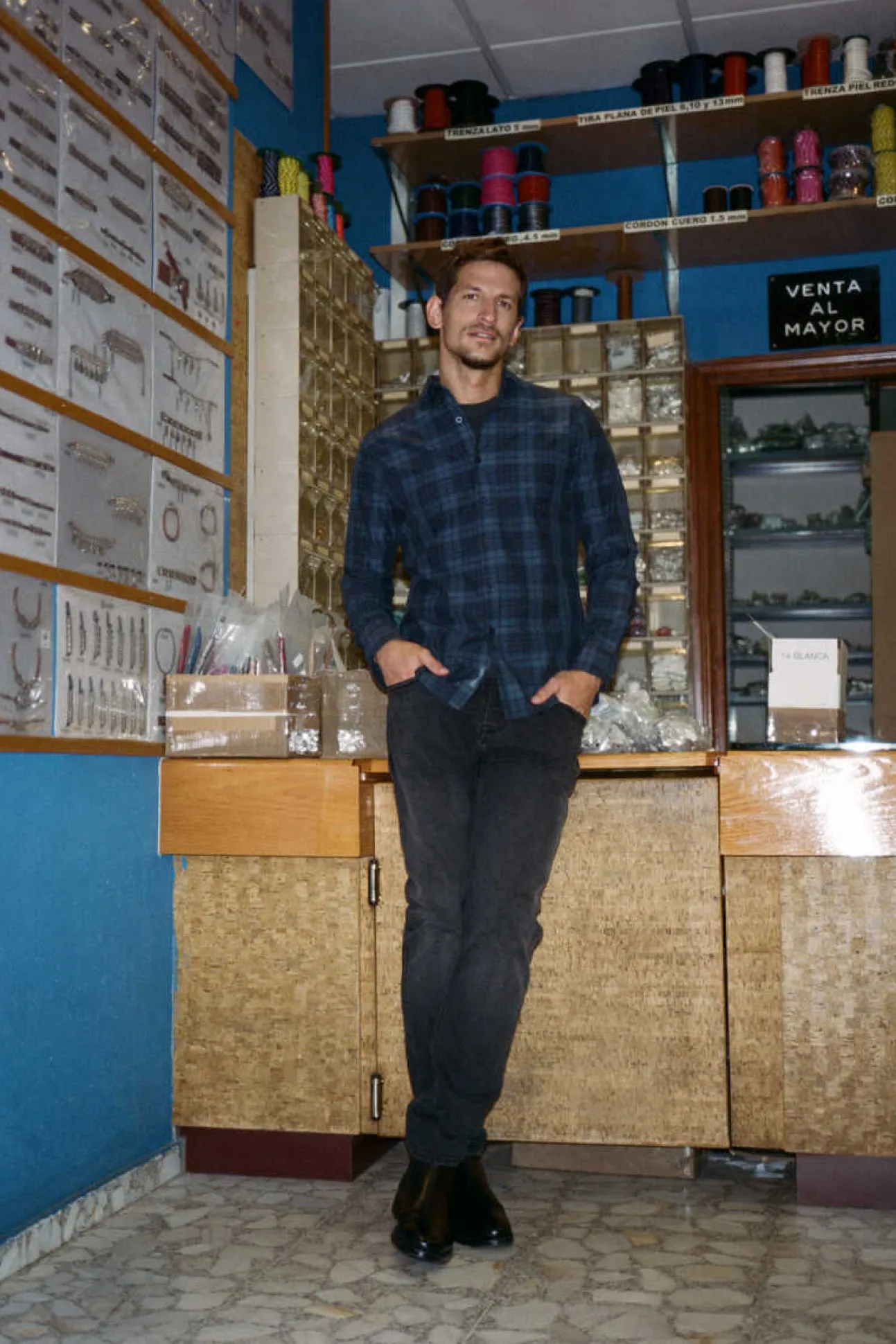 Camisa Xadrez Lavada Slim Fit