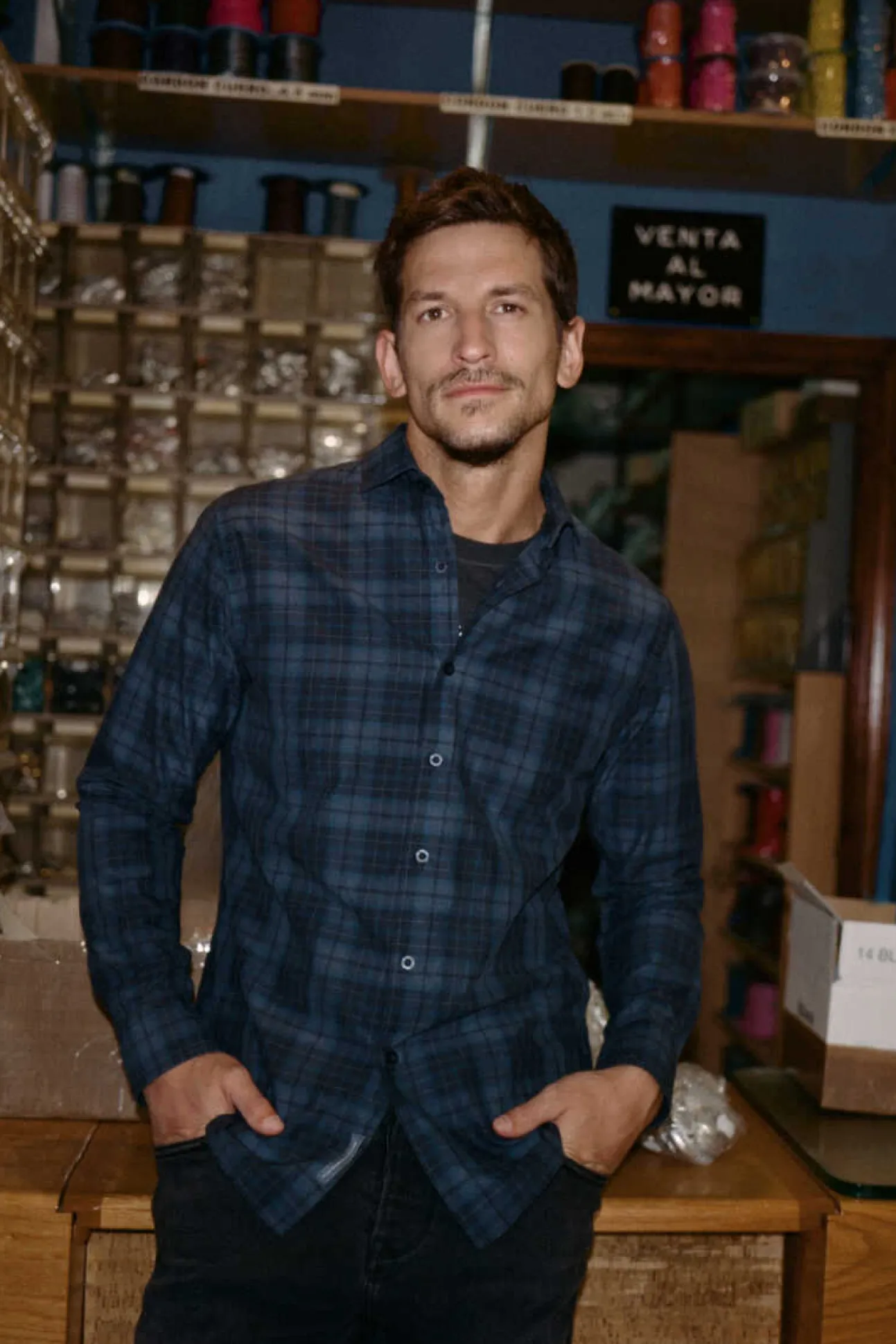 Camisa Xadrez Lavada Slim Fit