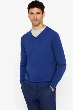 Camisola Algodao Caxemira Gola Em Bico