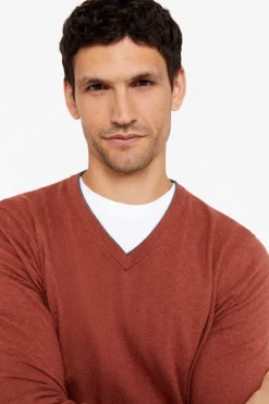 Camisola Algodao Caxemira Gola Em Bico