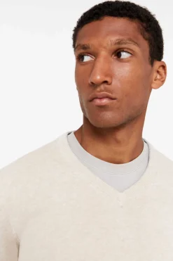 Camisola Algodao Caxemira Gola Em Bico