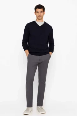 Camisola Algodao Caxemira Gola Em Bico