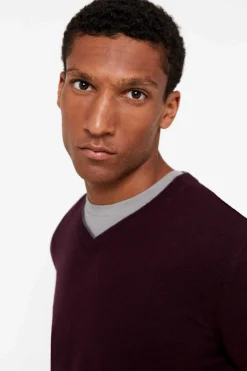 Camisola Algodao Caxemira Gola Em Bico