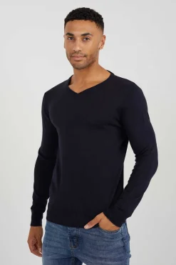 Camisola Basica Com Gola Em Bico