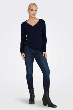 Camisola Bico Gola De Renda