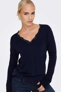 Camisola Bico Gola De Renda