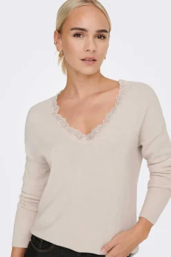 Camisola Bico Gola De Renda