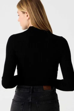 Camisola Canelada Gola Alta